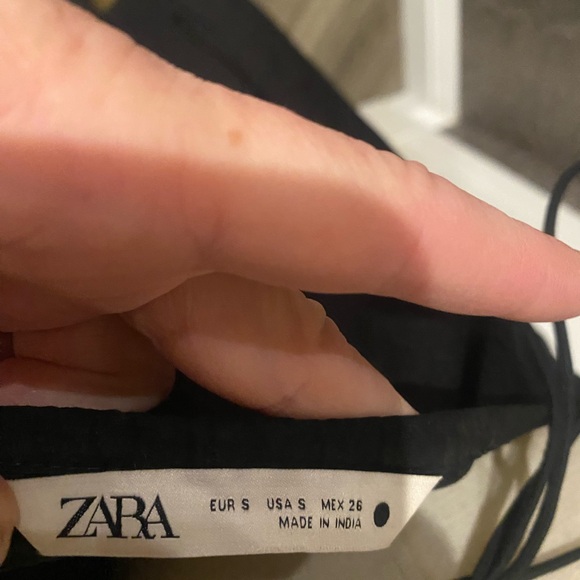 Zara Black Eyelet Trim Poplin Maxi Dress - Picture 9 of 9